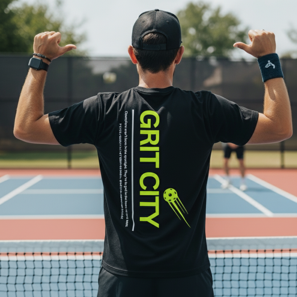 Grit City Dry-Fit Pickleball Shirt - Moisture Wicking Athletic Tee